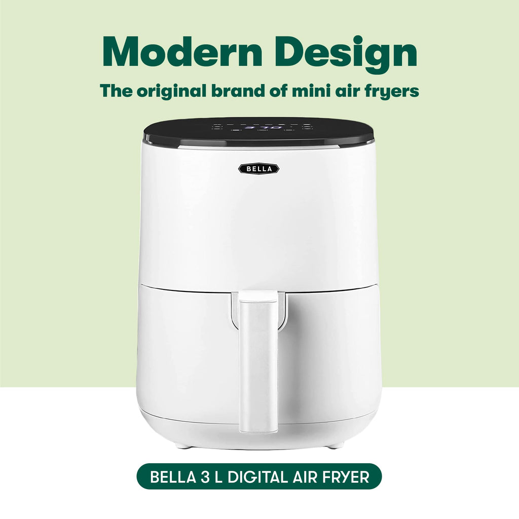 BELLA 3L Touchscreen Air Fryer Oven | 5-in-1 Multicooker, 1400W - Matte White