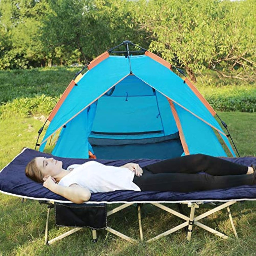 REDCAMP Heavy Duty Folding Camping Bed with Mattress | 28" Extra Wide