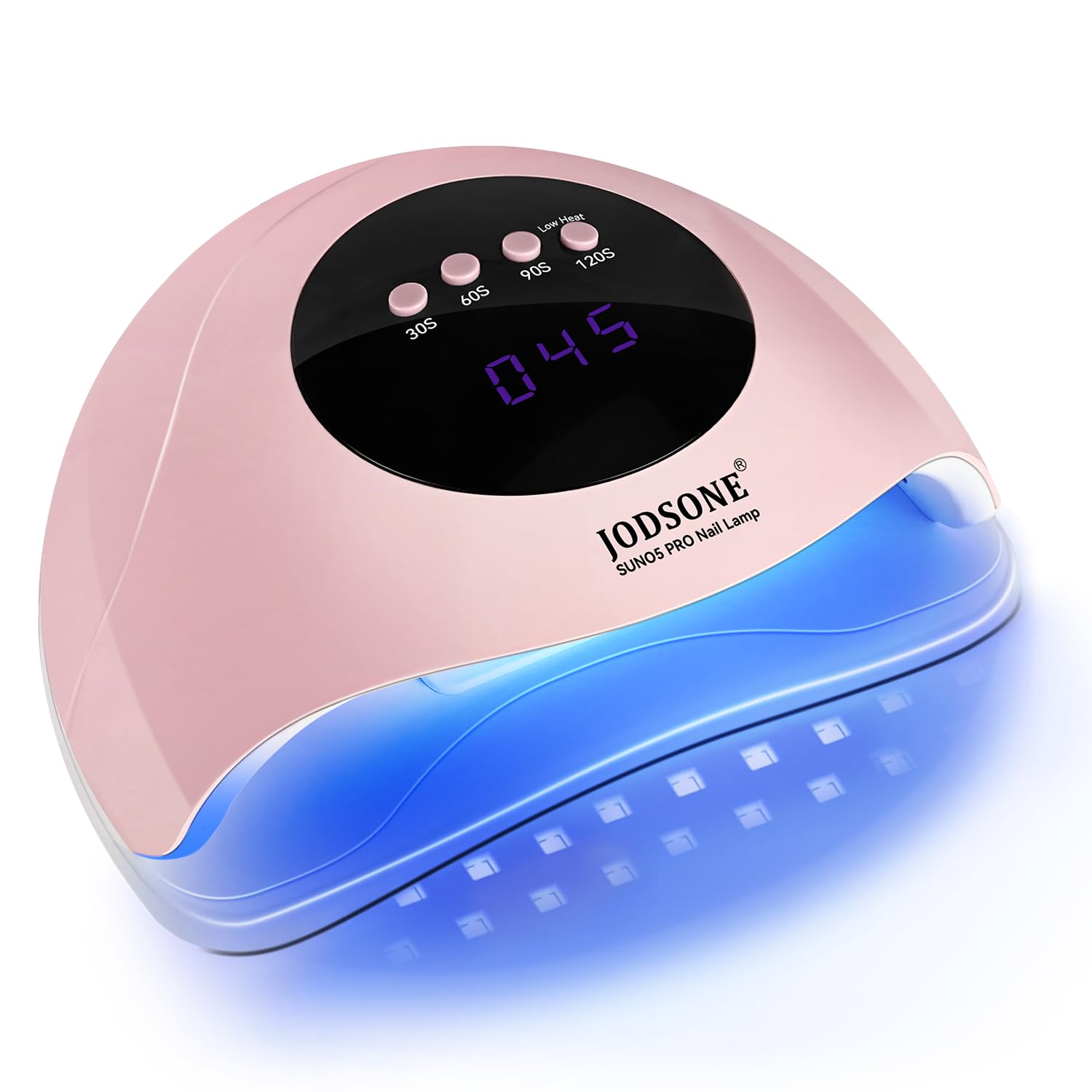 JODSONE UV LED Nail Lamp – Portable Gel Nail Dryer with 4 Timers, Pink