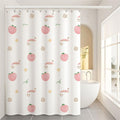 Peach Waterproof Shower Curtain - Anti-Mould Polyester 300x200cm