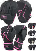 AQF Kids Boxing Gloves and Pads Set | Faux Leather MMA Training Gear
