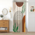 Abstract Boho Shower Curtain – Mid Century Waterproof Polyester