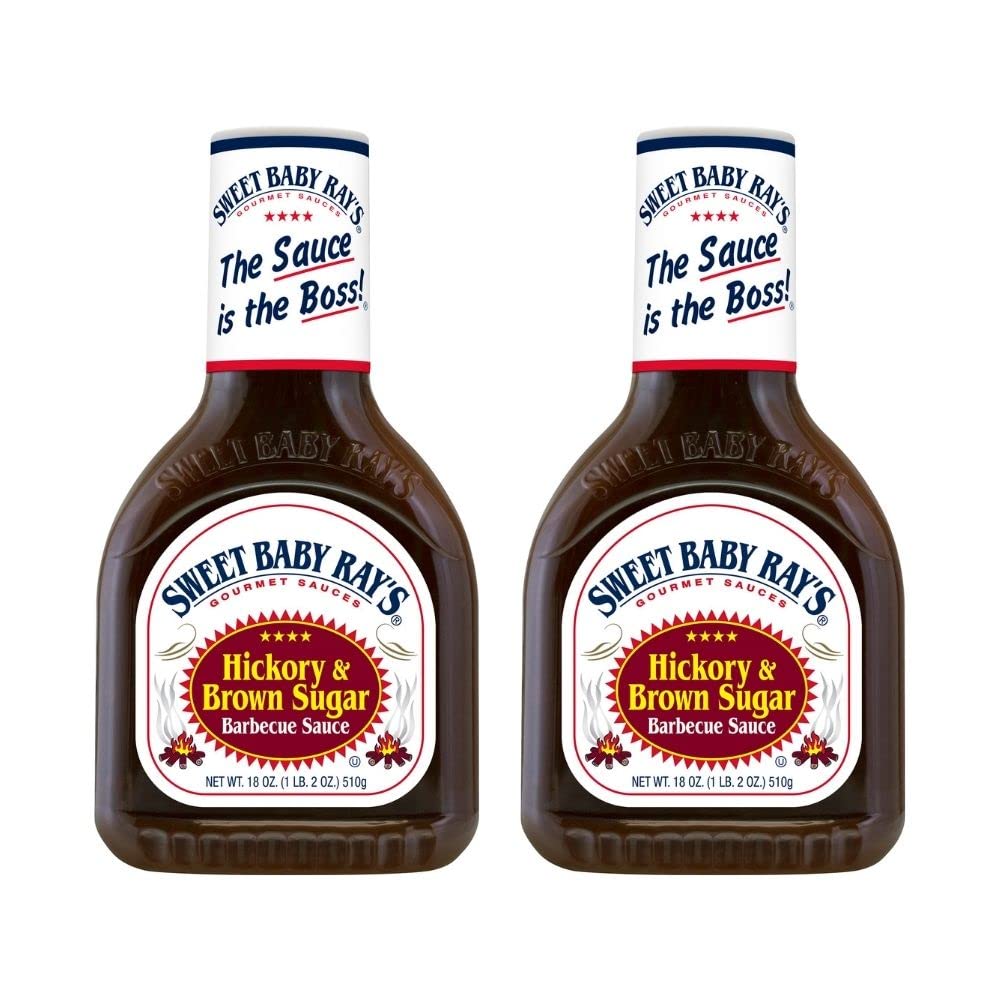Sweet Baby Ray's Hickory & Brown Sugar BBQ Sauce, 18 oz (Pack of 2)