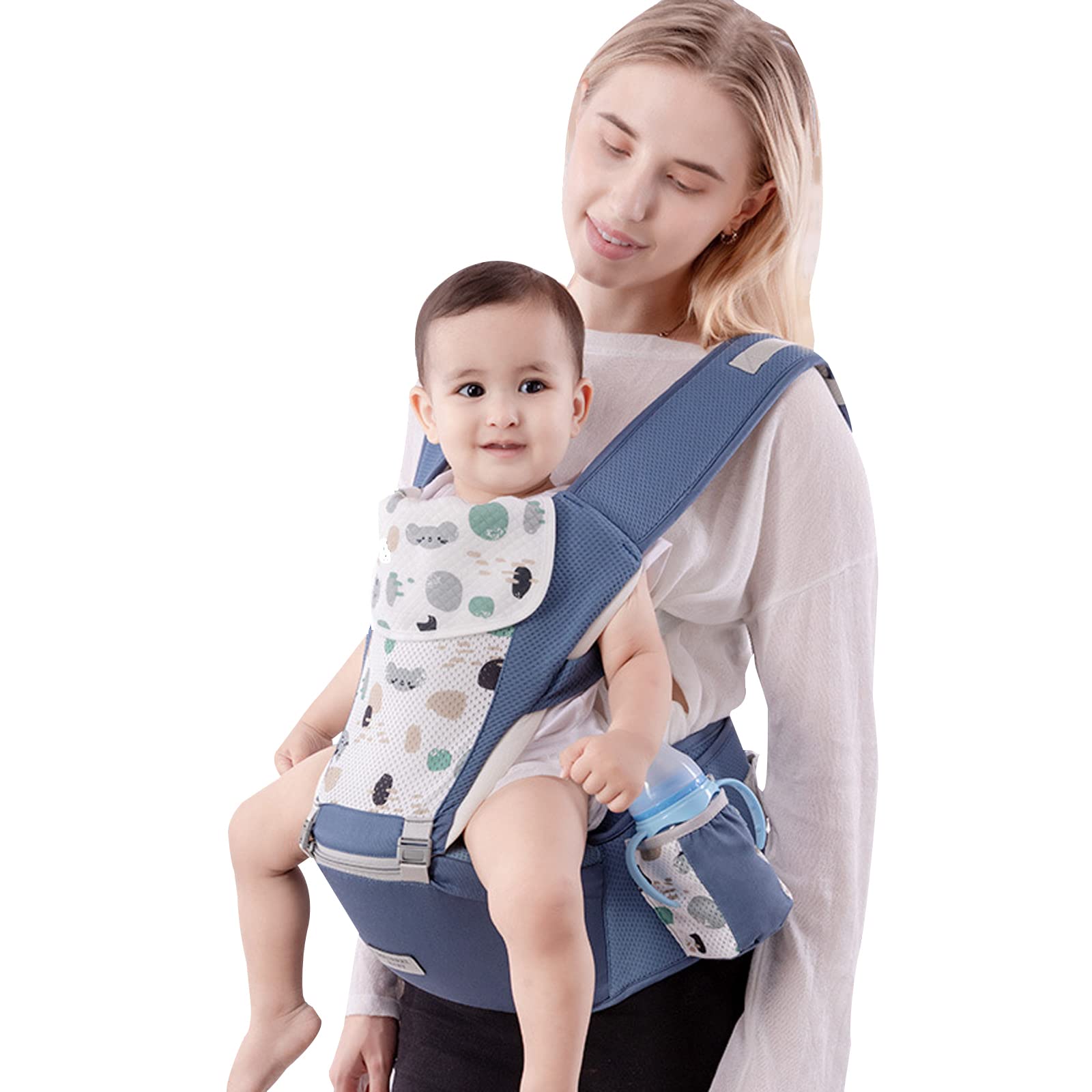 SONARIN Ergonomic Baby Carrier with Hip Seat | Breathable Cotton