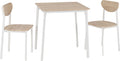 Seconique Riley Small Dining Set | 2 Chairs | White & Light Oak Effect
