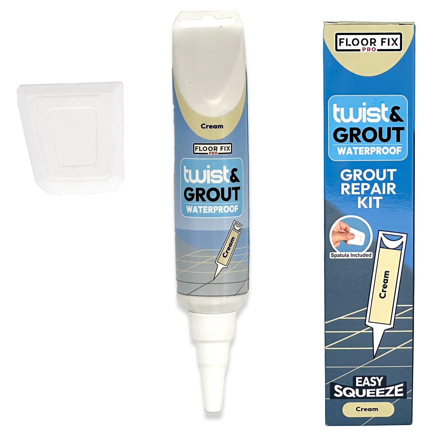 Floor-Fix Pro Twist & Grout Repair Kit – Waterproof Cream Tile Reviver