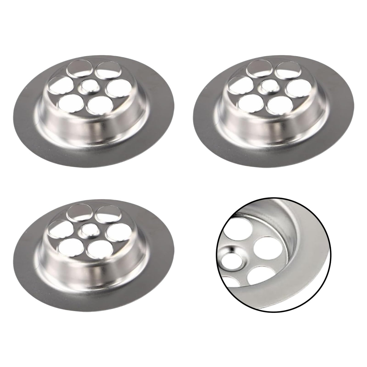 Bathtub Drain Cover - TRACOMPAN 3 Pack Stainless Steel Silver Bath Overflow Plug Replacement with Screws, Durable Drain Cover for Bathtubs - image 5
