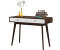 DHP Furniture Cassie Desk, Walnut White, 50x120x79cm DxWxH