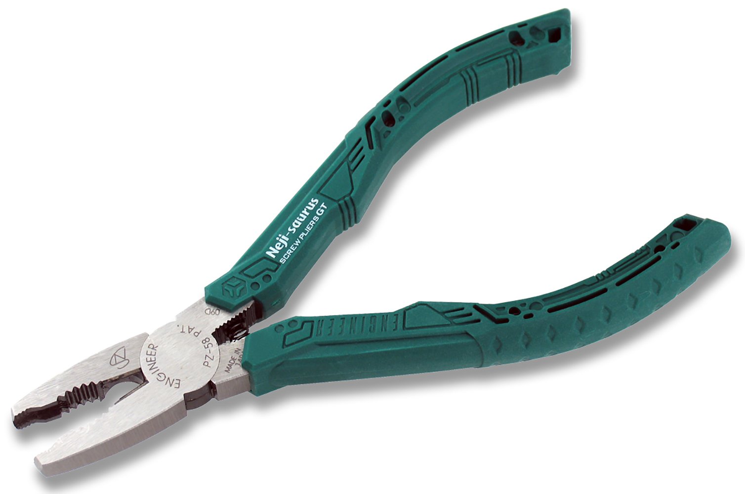 ENGINEER PZ-58 Neji-Saurus Screw Removal Pliers with Non-Slip Jaws