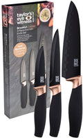 Taylors Eye Witness 3pc Kitchen Knife Set – Black & Copper Blades
