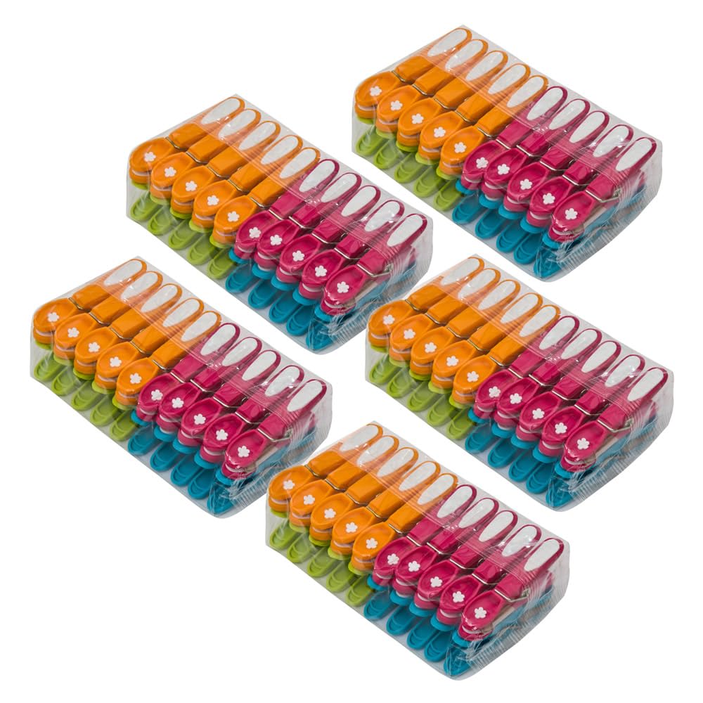 Caraselle Heavy Duty Clothes Pegs – Non-Slip Rubber Grip Plastic Laundry Pegs