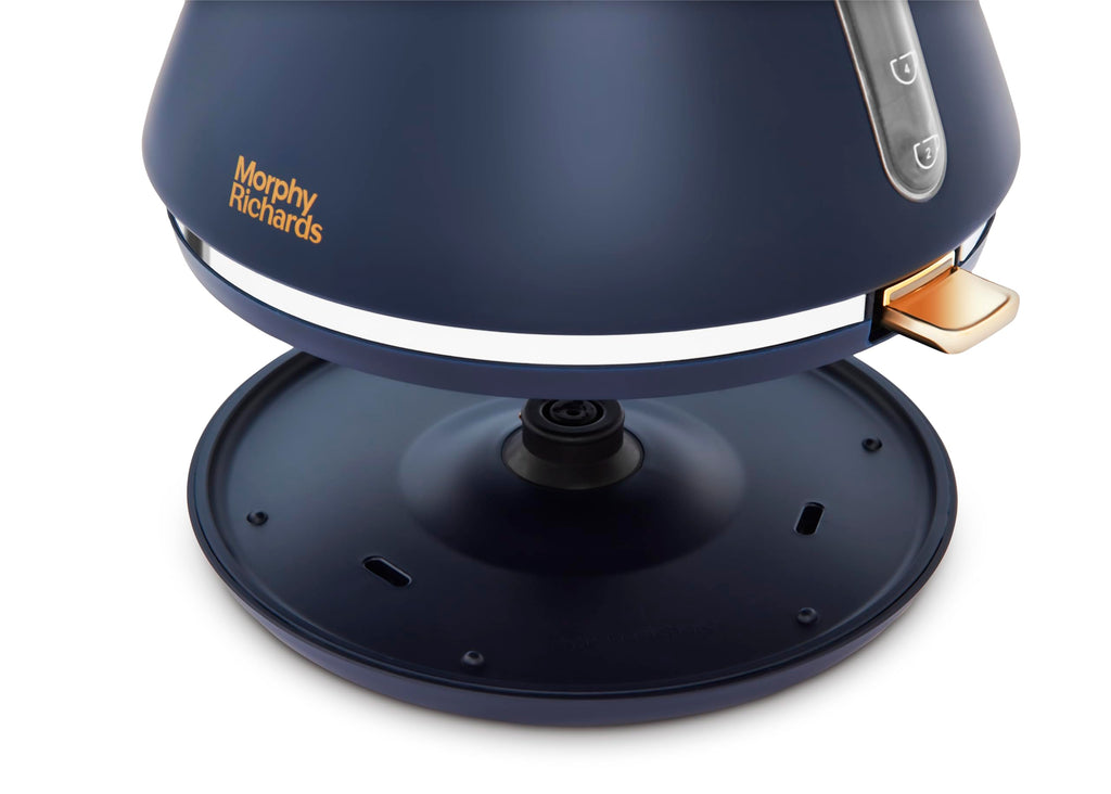 Morphy Richards Accents Pyramid Kettle | 1.5L Rapid Boil – Navy/Gold