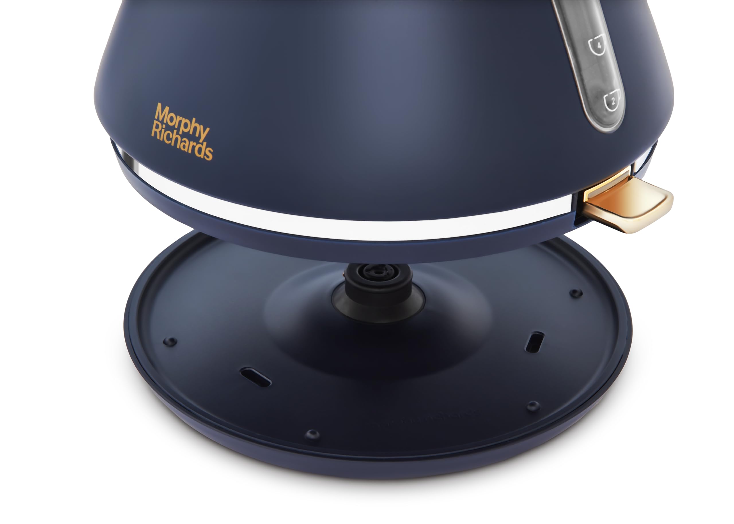 Morphy Richards Accents Pyramid Kettle | 1.5L Rapid Boil – Navy/Gold