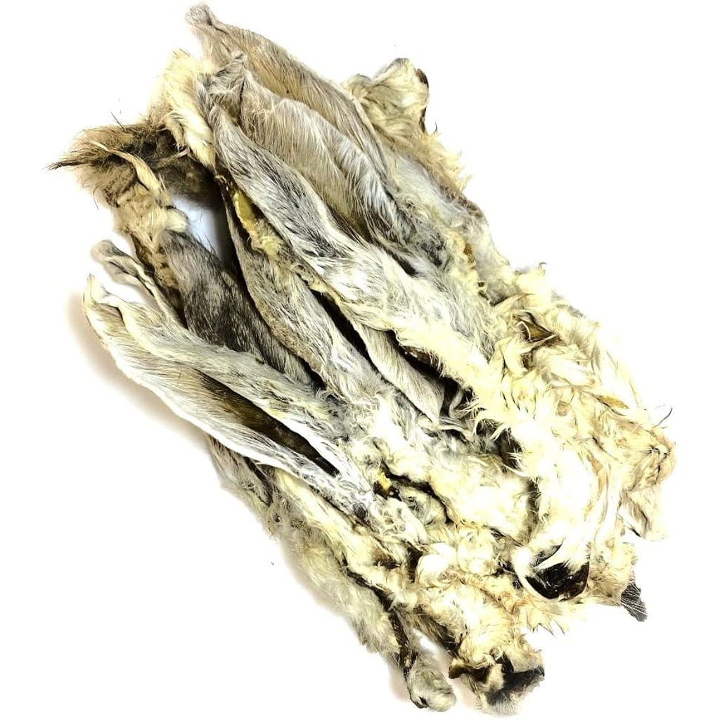 Natural Rabbit Ears with Fur - 1kg Hypoallergenic Dog Treats