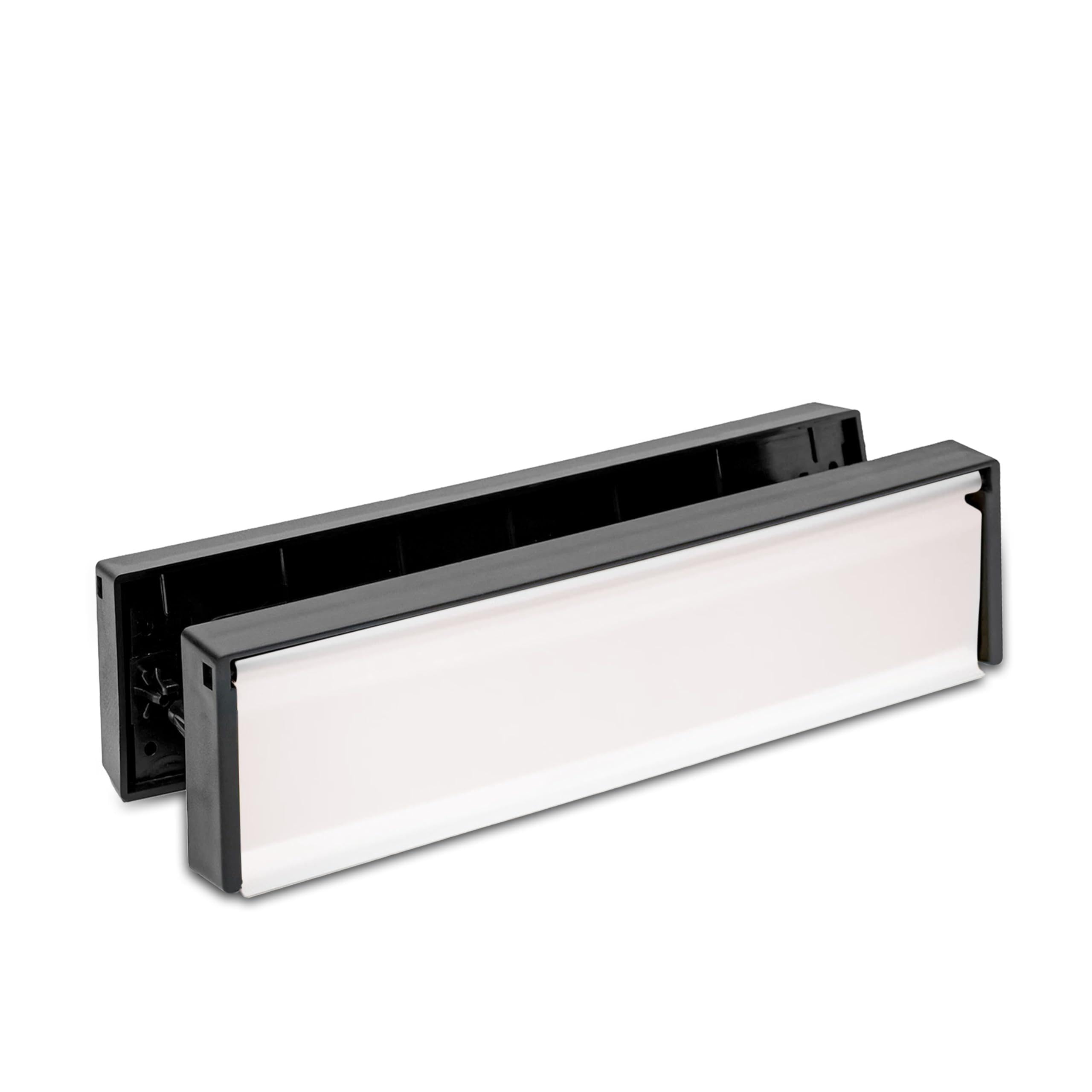 Home Secure 12" UPVC Door Letterbox – White Draught Proof Letterplate
