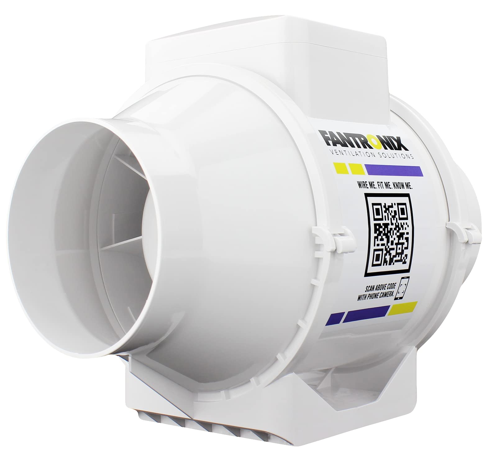 Fantronix 4 Inch Inline Duct Fan | Quiet 100mm Hydroponic Extractor