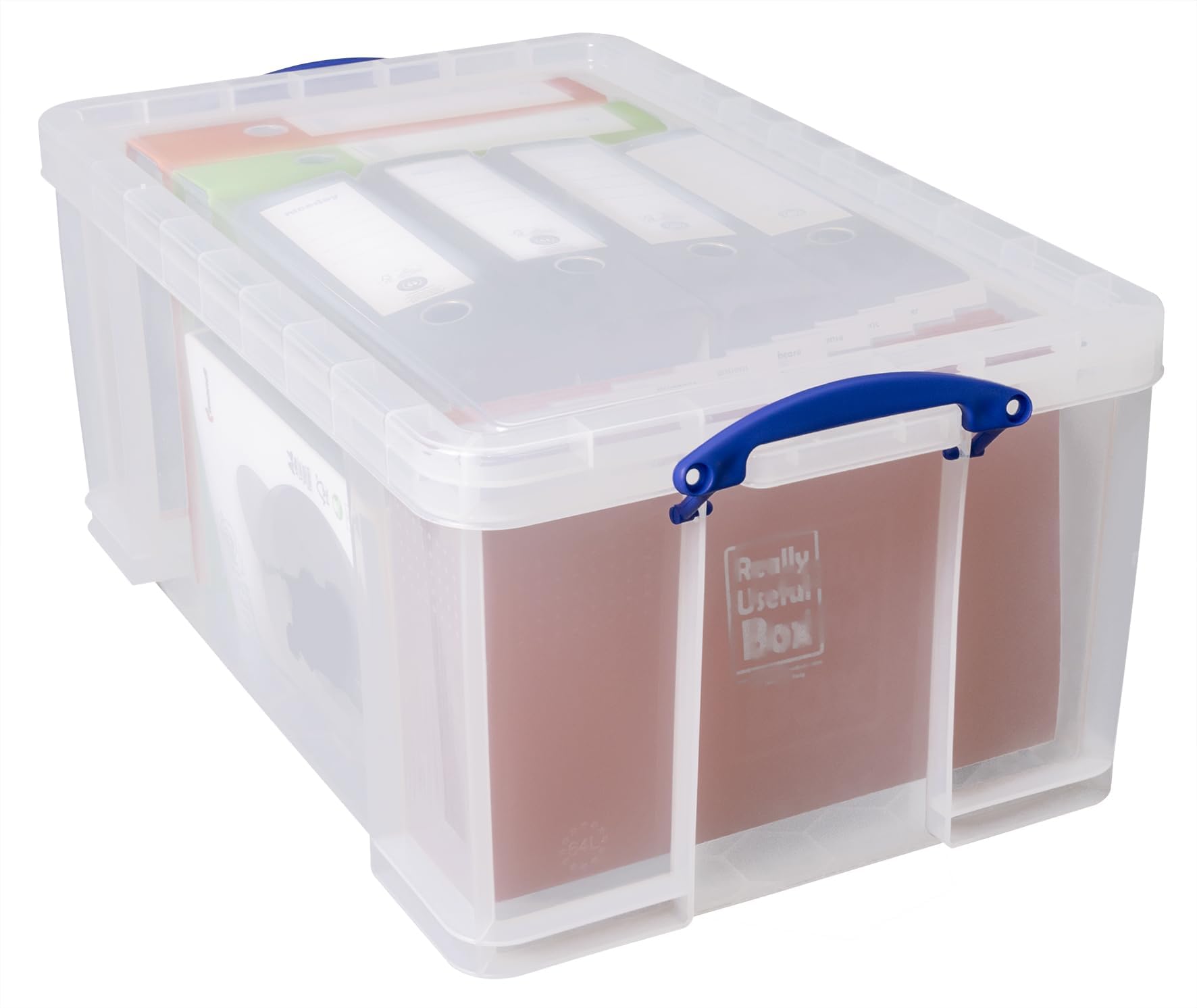 Really Useful Box 64 Litre Clear Plastic Storage Bins | Pack of 2