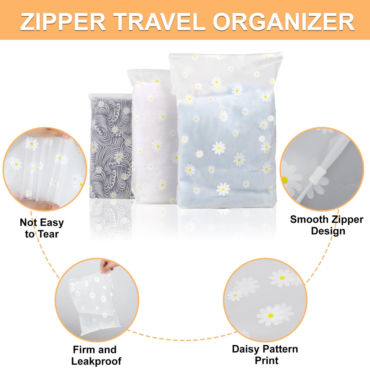 Deepton 18 Pcs Reusable Zip Lock Clothes Bags, Ziplock Bags for Clothes - image 5