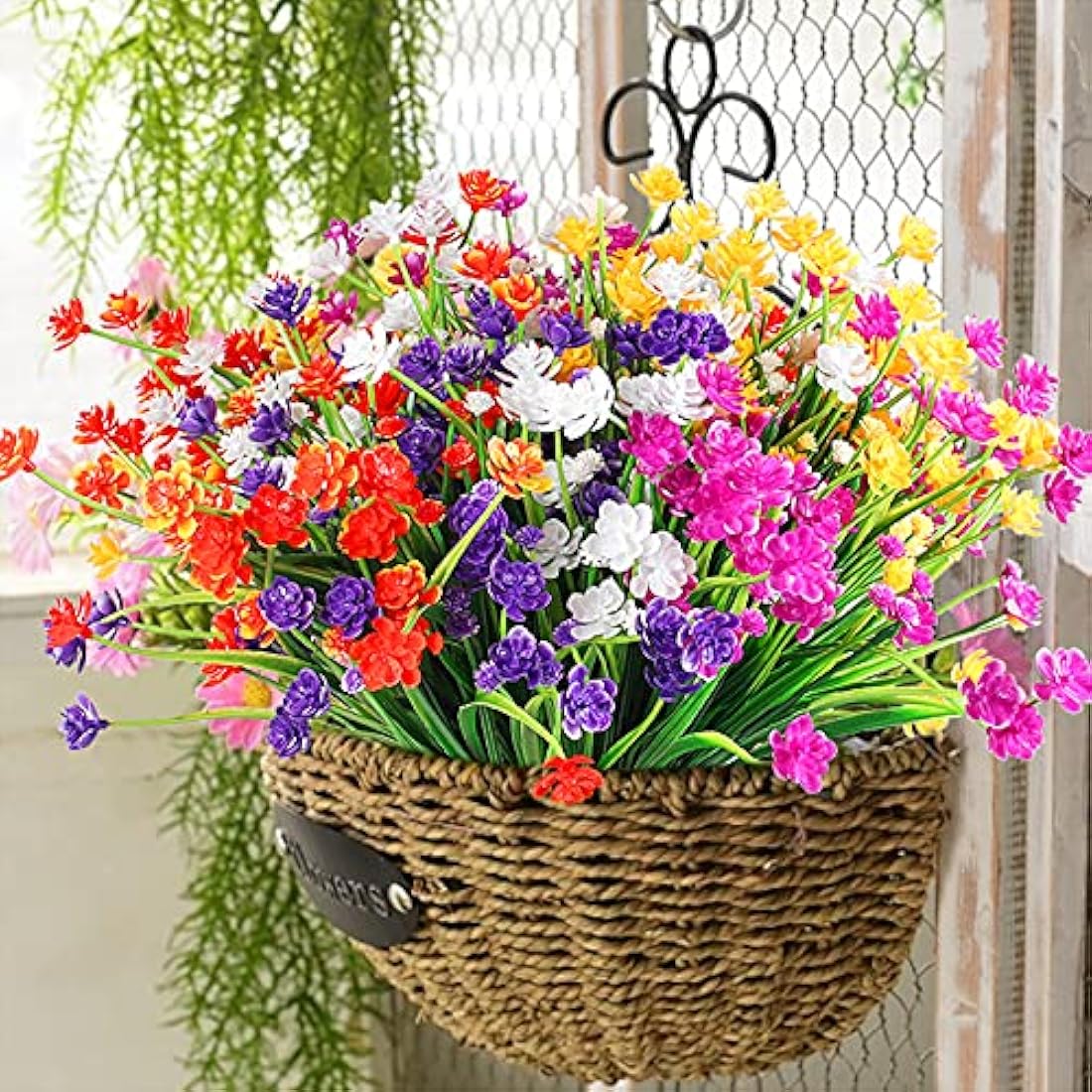 Jolof Store 10 Bundles Artificial Flowers – UV Resistant Faux Plants