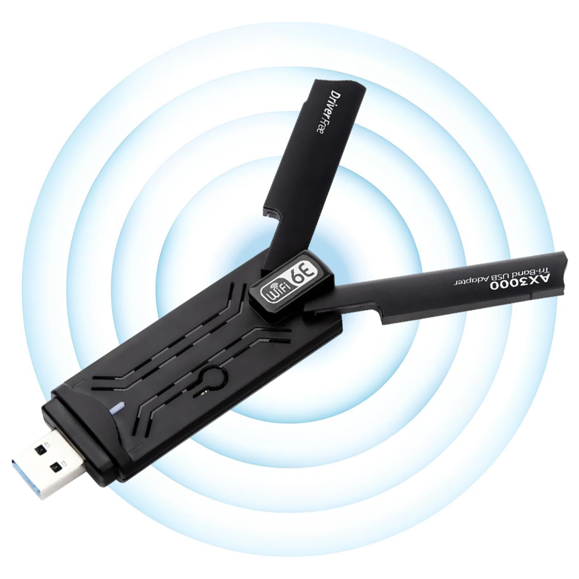WiFi 6E USB 3.0 Adapter – 5400Mbps Tri-Band Wireless Dongle