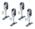 TERF Polished Chrome 30mm Oval Curtain Pole End Brackets - Pack of 4