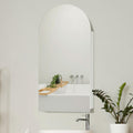 Ymahizax Arched Bathroom Mirror Cabinet – Wooden Wall Mounted Storage