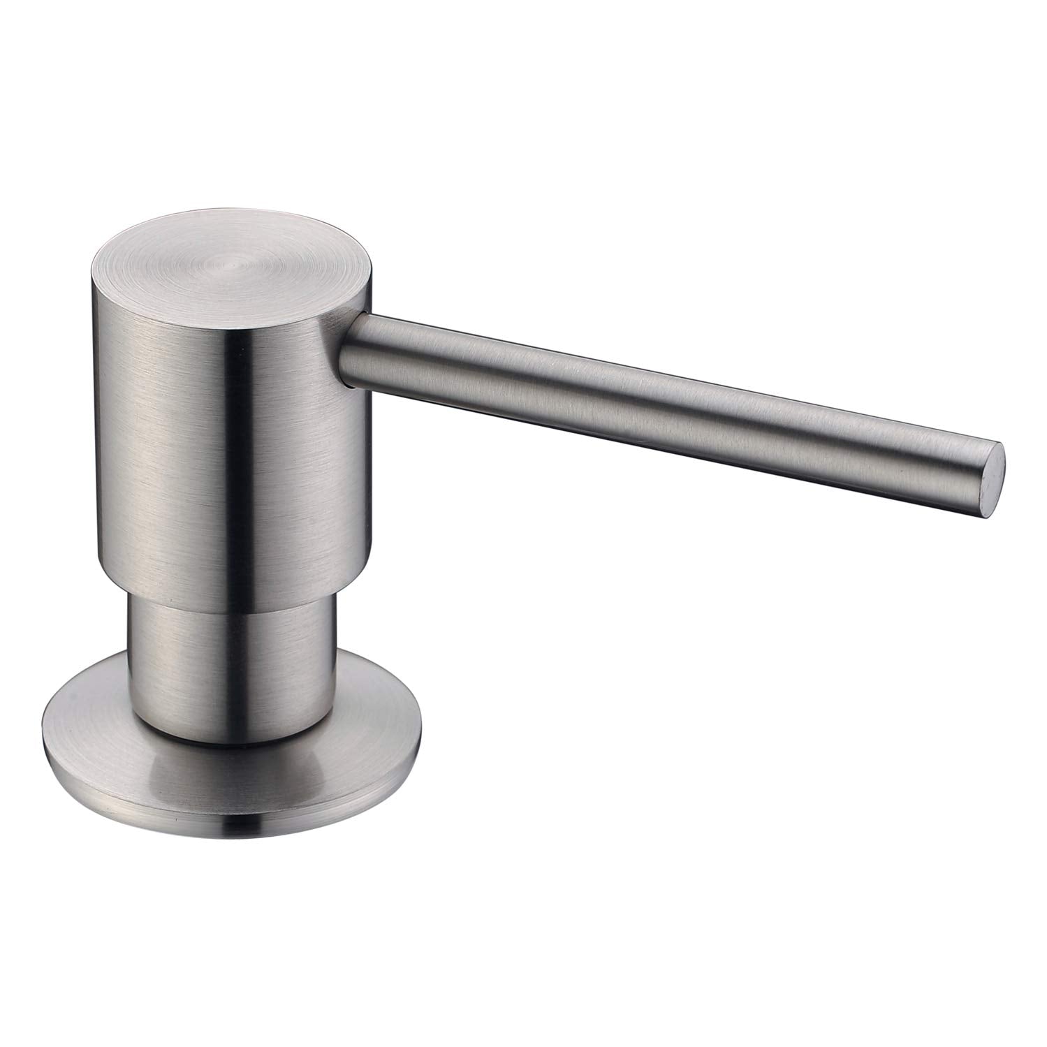 MIFULY Kitchen Sink Soap Dispenser | Brushed Nickel Brass Pump | 17oz