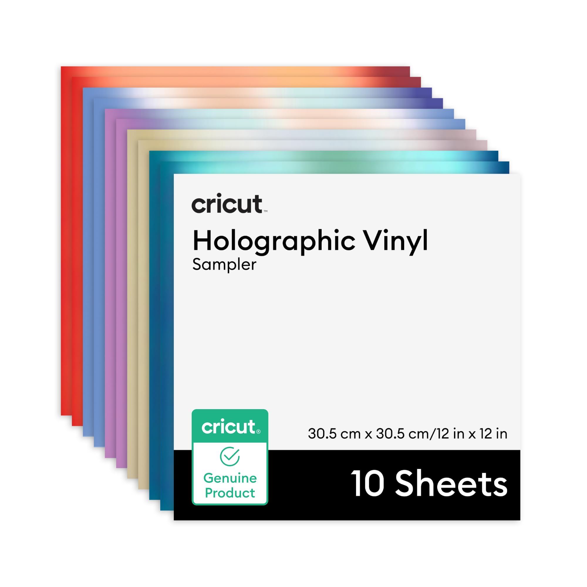 Cricut Permanent Holographic Vinyl – Mythical Pack, 12x12 in, 10 Sheets