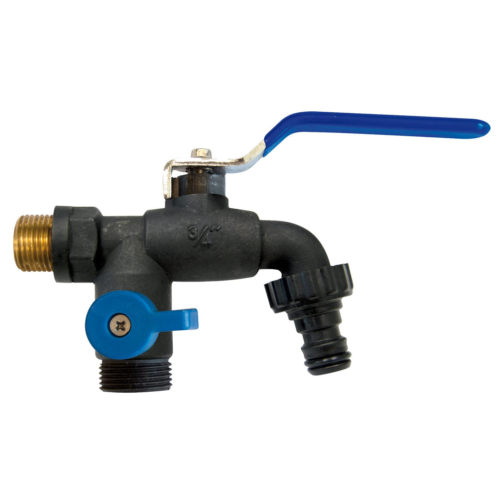 S&M Anti-Ice Garden Tap – Dual Outlet Outdoor Irrigation Valve, -20°C