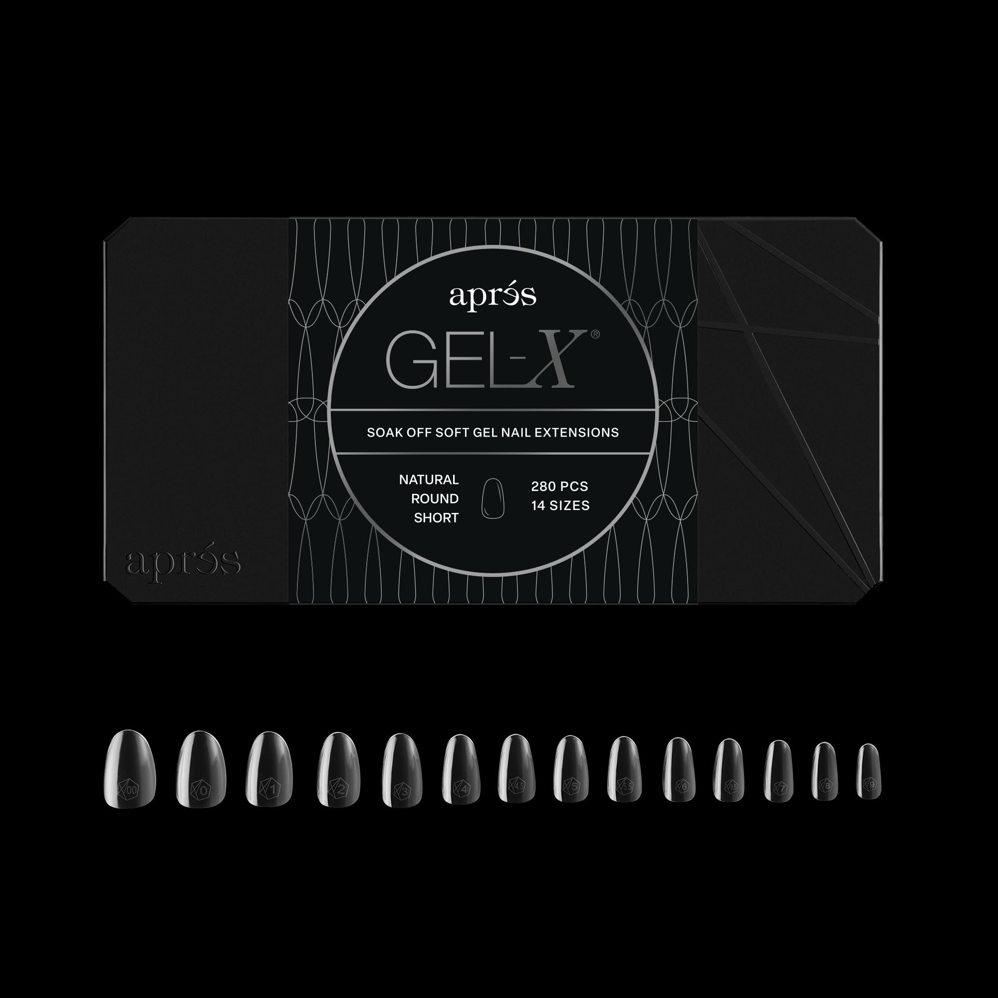 Apres Gel-X Soft Gel Nail Tips - Natural Round Short - 280 Count