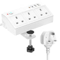 HAFINO Desk Power Strip – 20W Fast Charging Station with Clamp, 2M