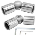 Hoypeyfiy 2Pcs Stainless Steel Hinged Elbow Curtain Rod Corner Connectors