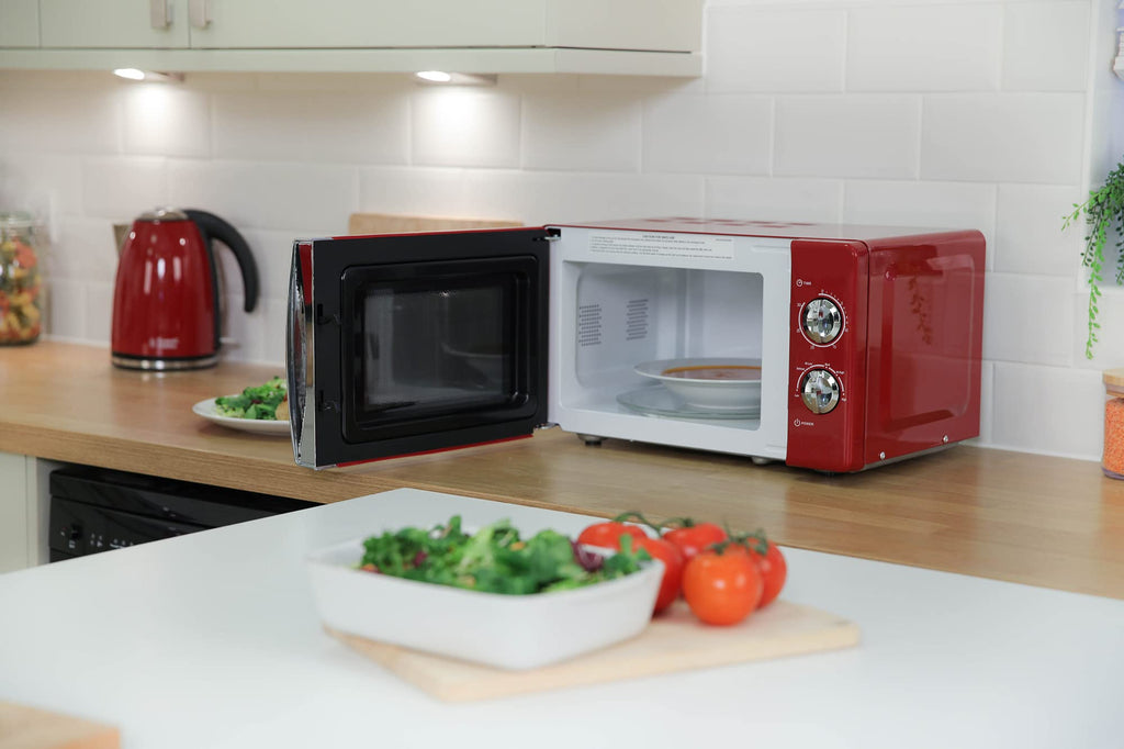 Russell Hobbs RHMM701R 17L 700W Red Solo Manual Microwave Oven