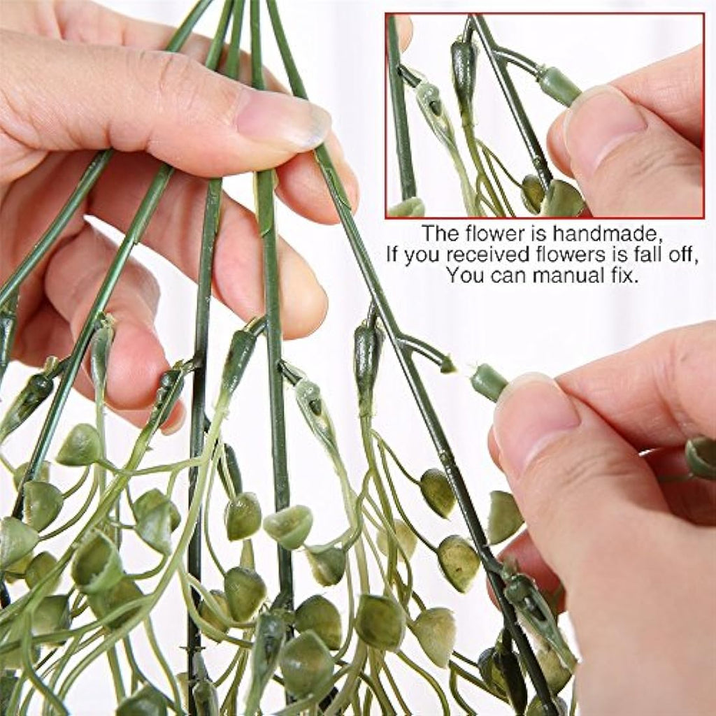 2pcs Artificial Hanging Ivy Vines – Yellow Fake Plants