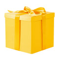 RUSPEPA Yellow Collapsible Gift Box with Lid and Ribbon - 23x23x23 cm