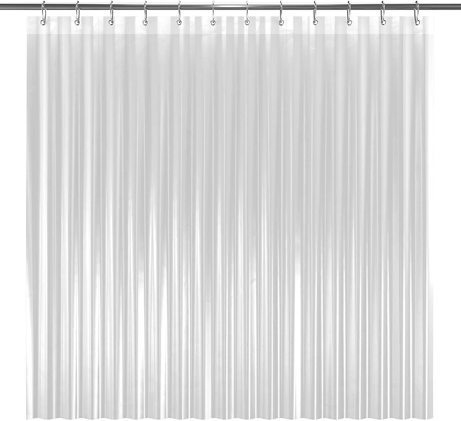 LiBa Clear Shower Curtain Liner | Heavy Duty PEVA Waterproof - 183x183cm