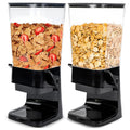 Lekesky Double Cereal Dispenser – 5.5L Dry Food Storage Container, Black