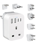 Jolof Store Universal Travel Adapter Set with 4 USB Ports & 6 Plugs