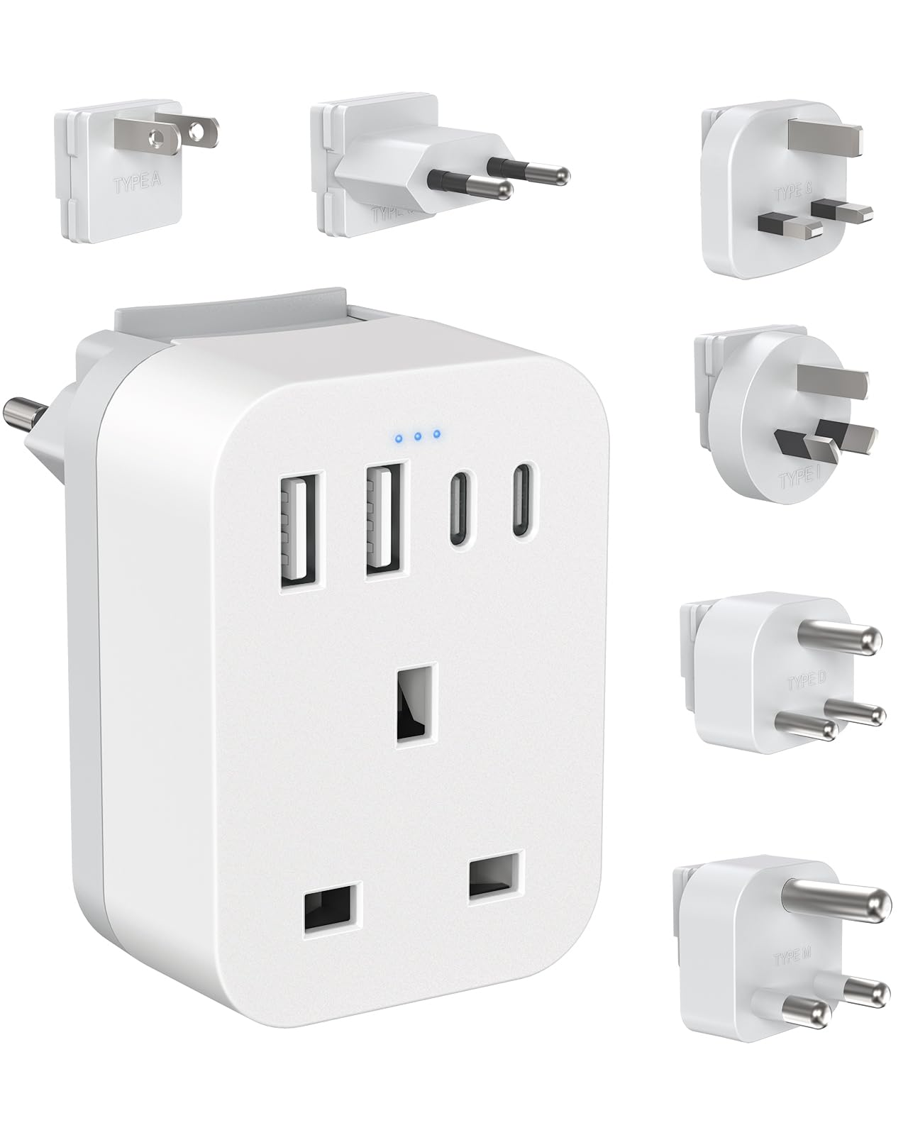 Jolof Store Universal Travel Adapter Set with 4 USB Ports & 6 Plugs