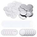 Jolof Store 58mm Button Maker Parts - 120pc Metal Pin Backs and Clear Film