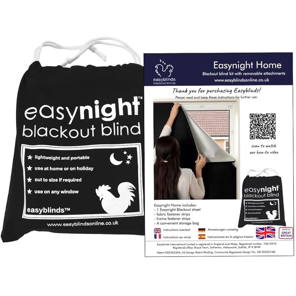 Easynight Blackout Blind – 100% Light Blocking Fabric, 200x145cm