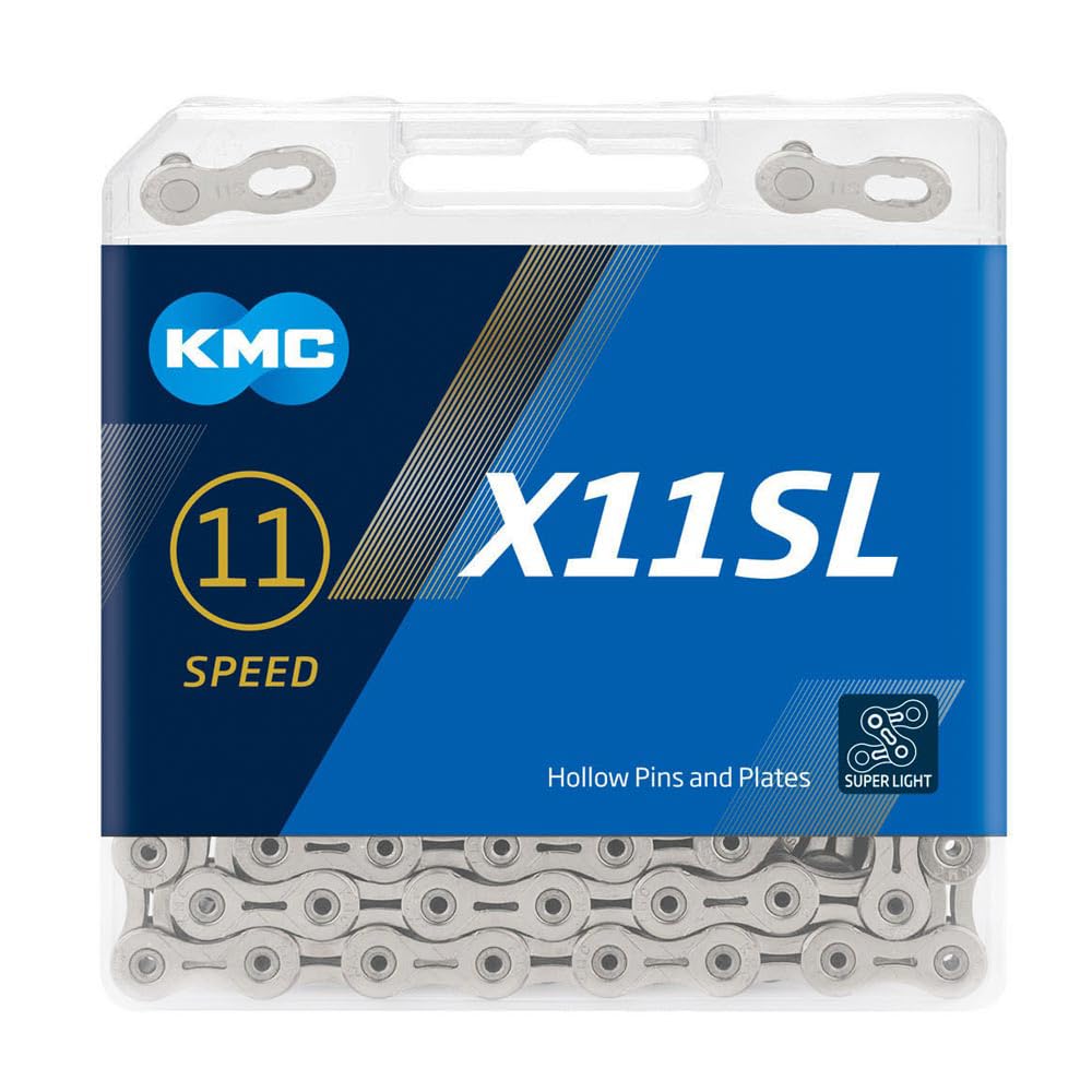 KMC X11SL 11-Speed Bicycle Chain | 118 Links - High-Precision Silver