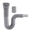 Hibbent Flexible Waste Pipe | Odour-Proof Sink P-Trap for Kitchen & Bathroom