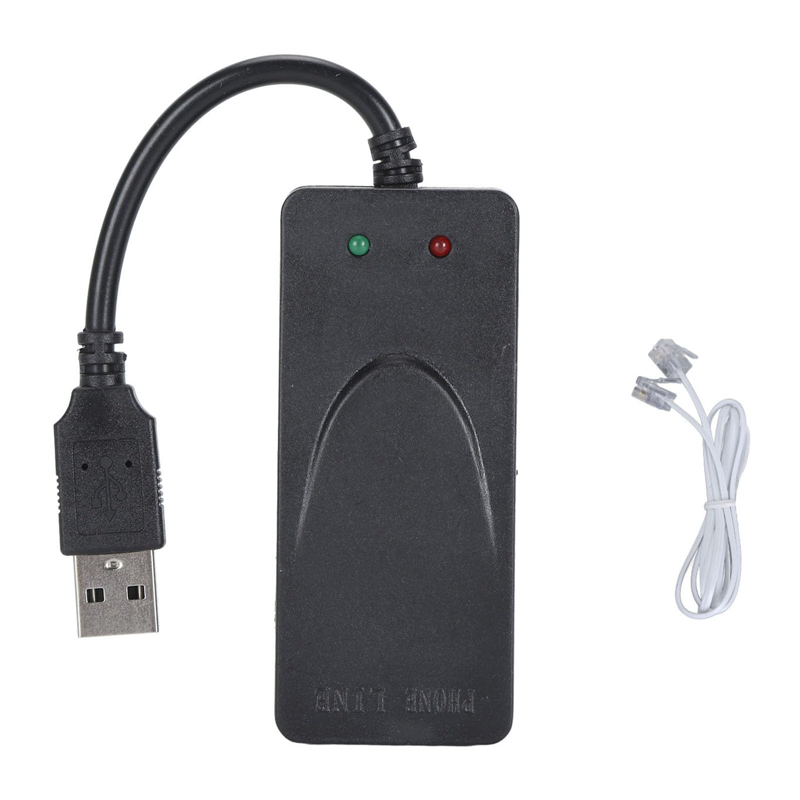Topiky 56K USB External Dial Up Fax Data Modem | Dual RJ11 Ports | Linux
