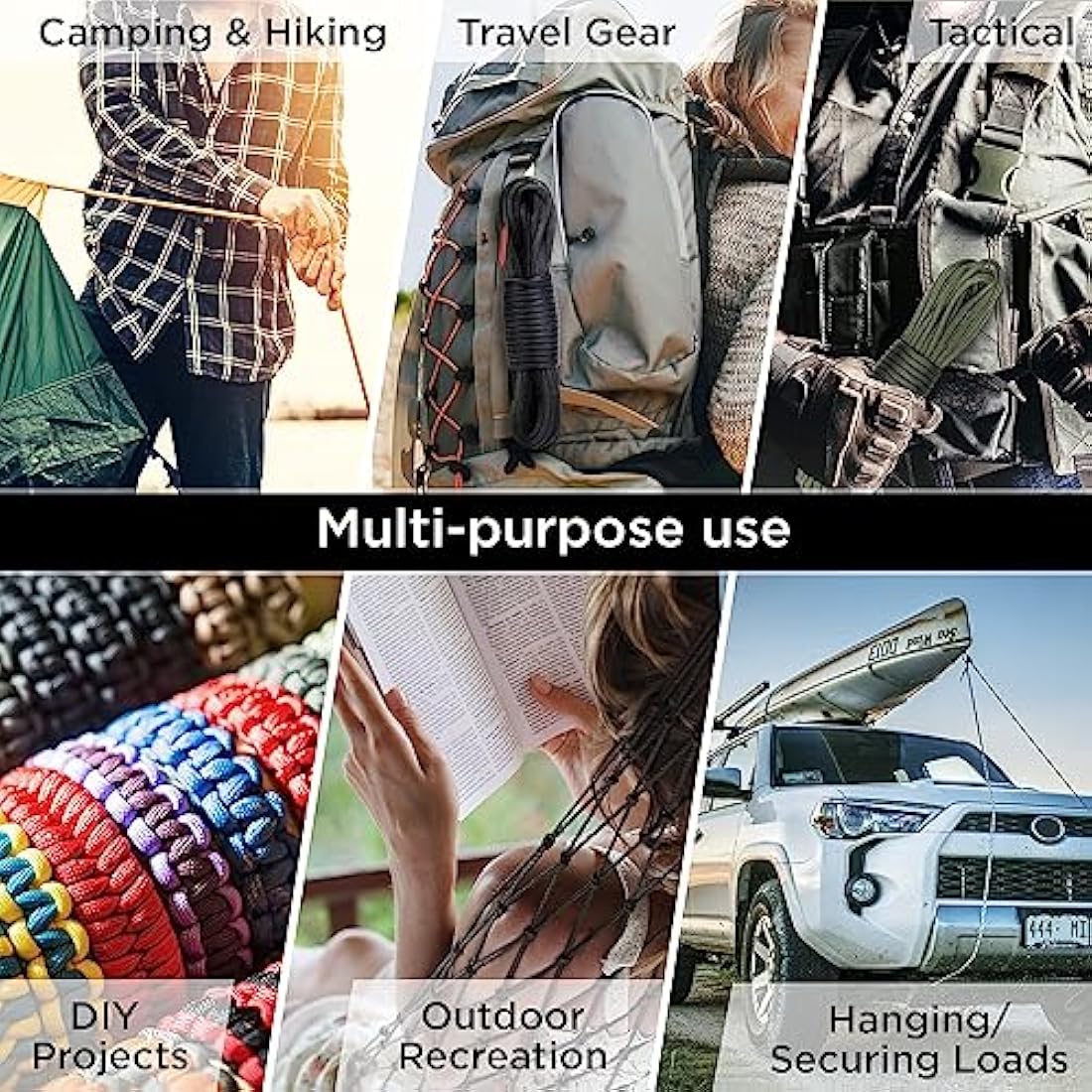 TECEUM 750 lb Paracord – Type IV Nylon Utility Rope for Camping & Survival