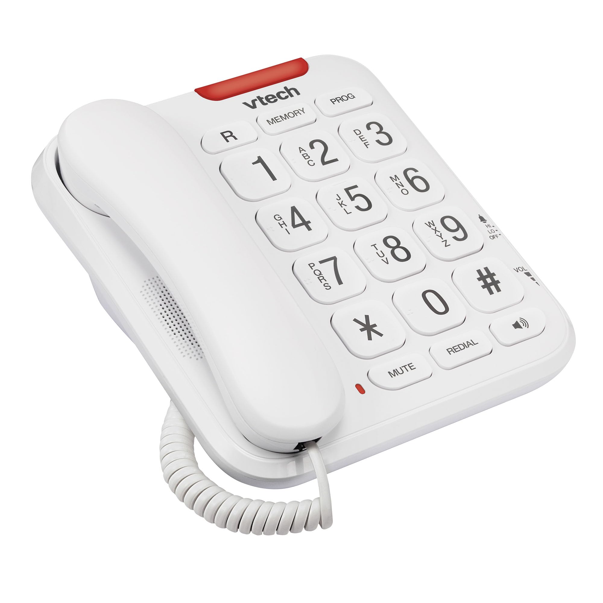 VTech CL1100 Corded Landline Phone | Big Button & Hearing Aid Compatible