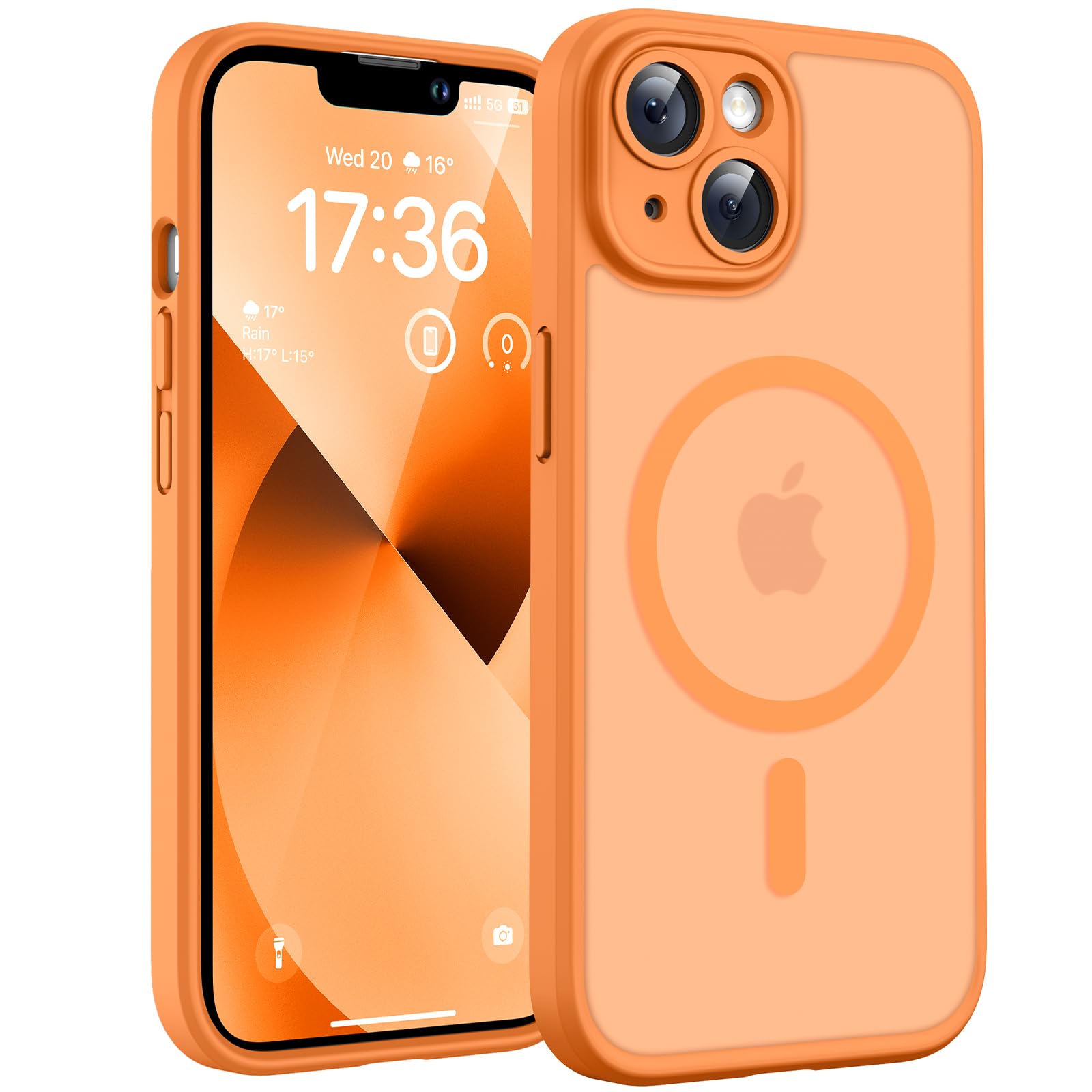 TOCOL iPhone 13 Case | MagSafe Compatible Shockproof Frosted Slim Cover
