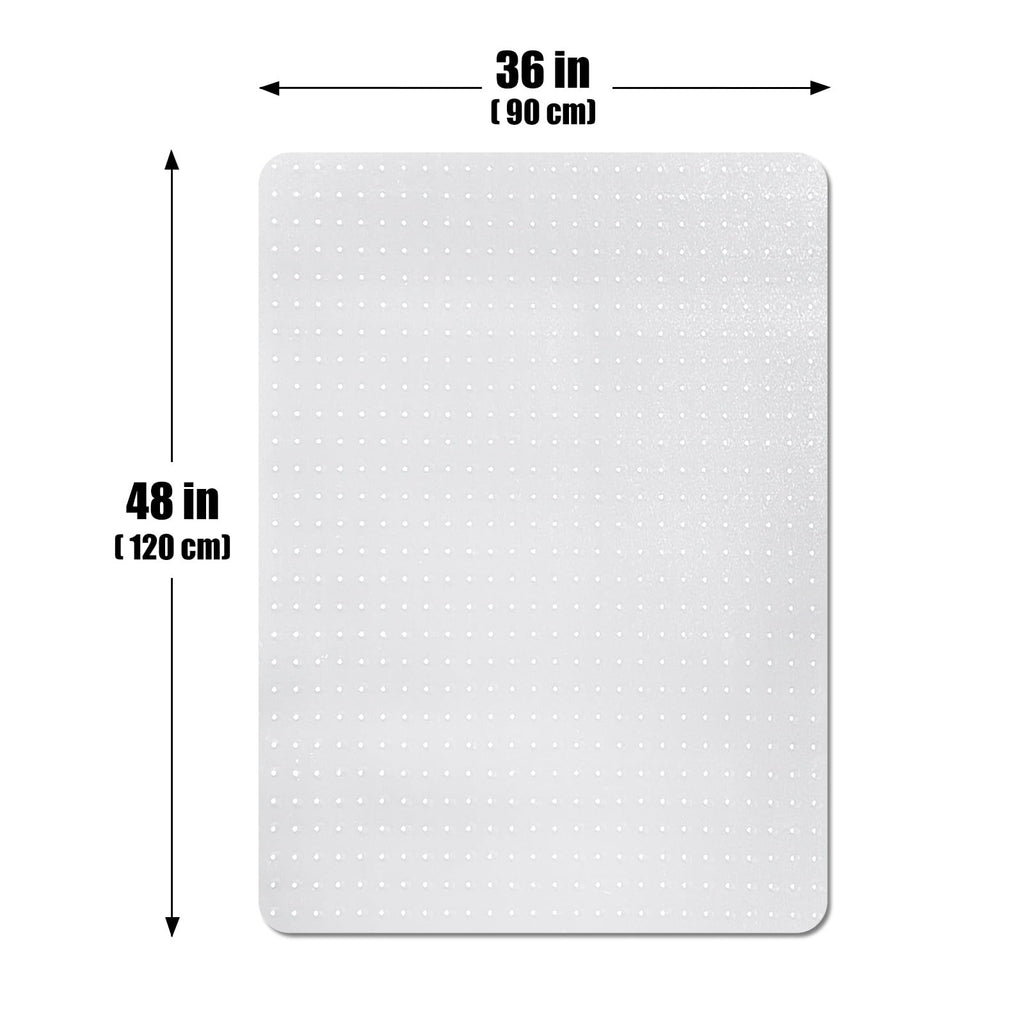 SHAREWIN Office Chair Mat for Carpet Floors – 120x90cm Clear PVC Protector