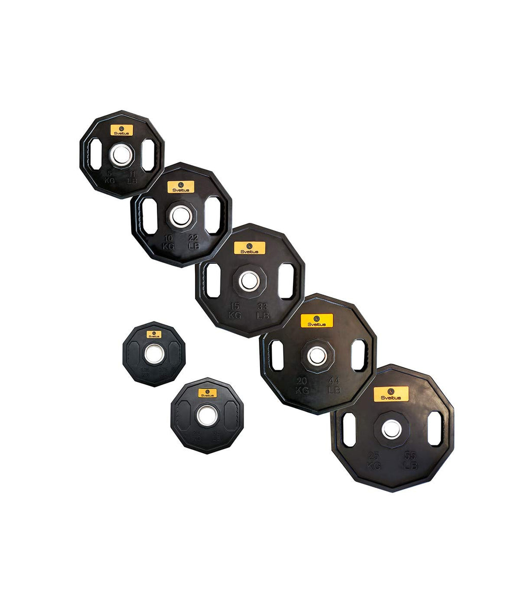 Sveltus Olympic Rubber Weight Plate - 10 kg Starting Disc for 50mm Bars