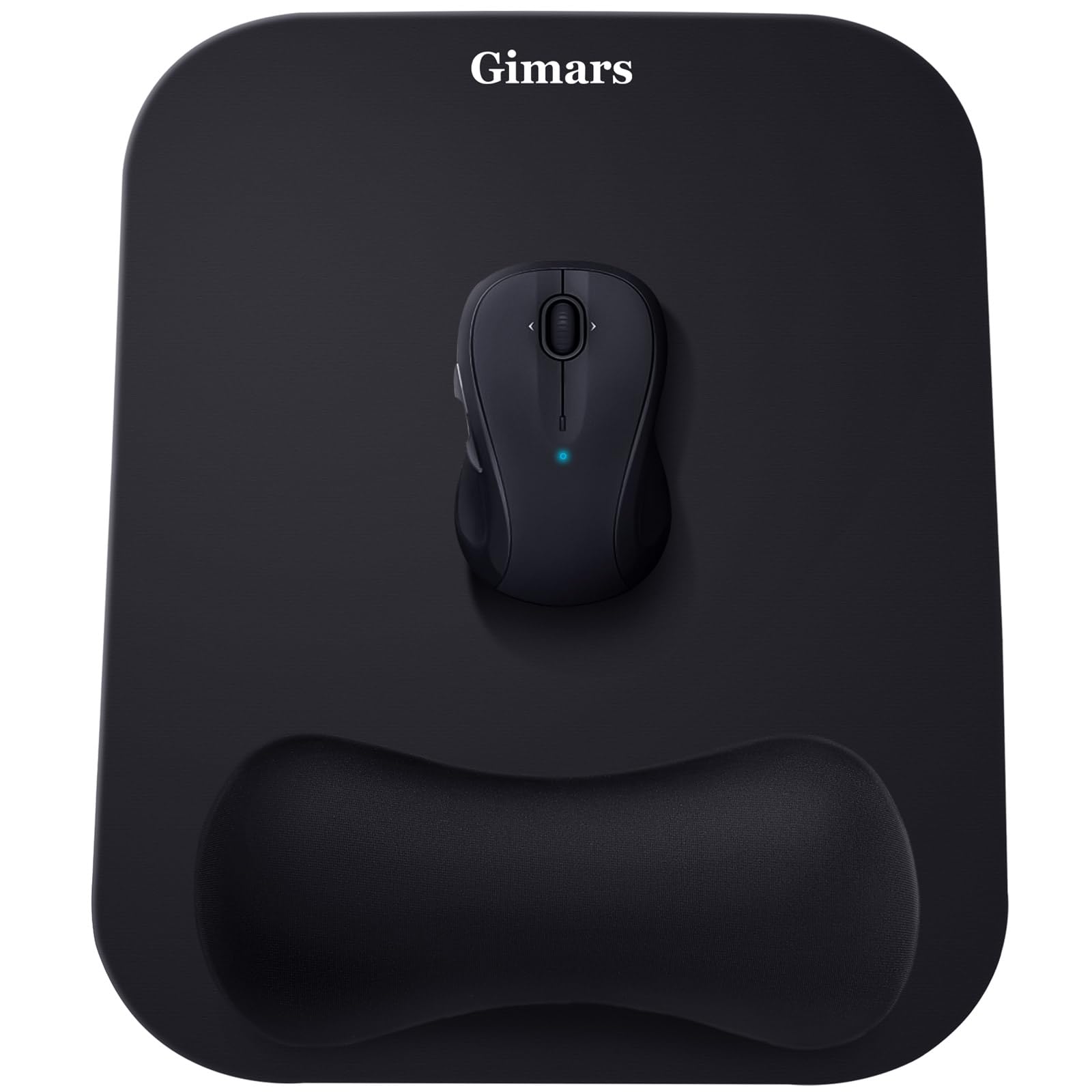 Gimars Ergonomic Memory Foam Mouse Pad with Wrist Support – Black
